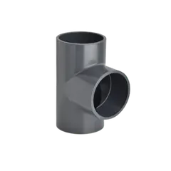 Teu PVC-U 90° Pimtaş d.75 mm PN16 (pentru lipire)