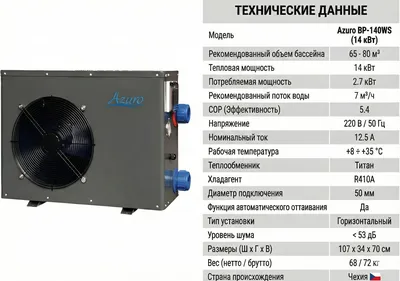 Azuro Heat Pump BP-140WS