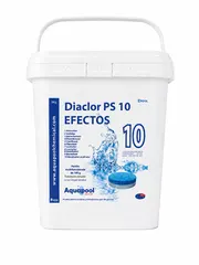 Tablete dublu strat 10 in 1 Diaclor PS 10 Efectos Diasal pentru tratament soc si lent piscina.