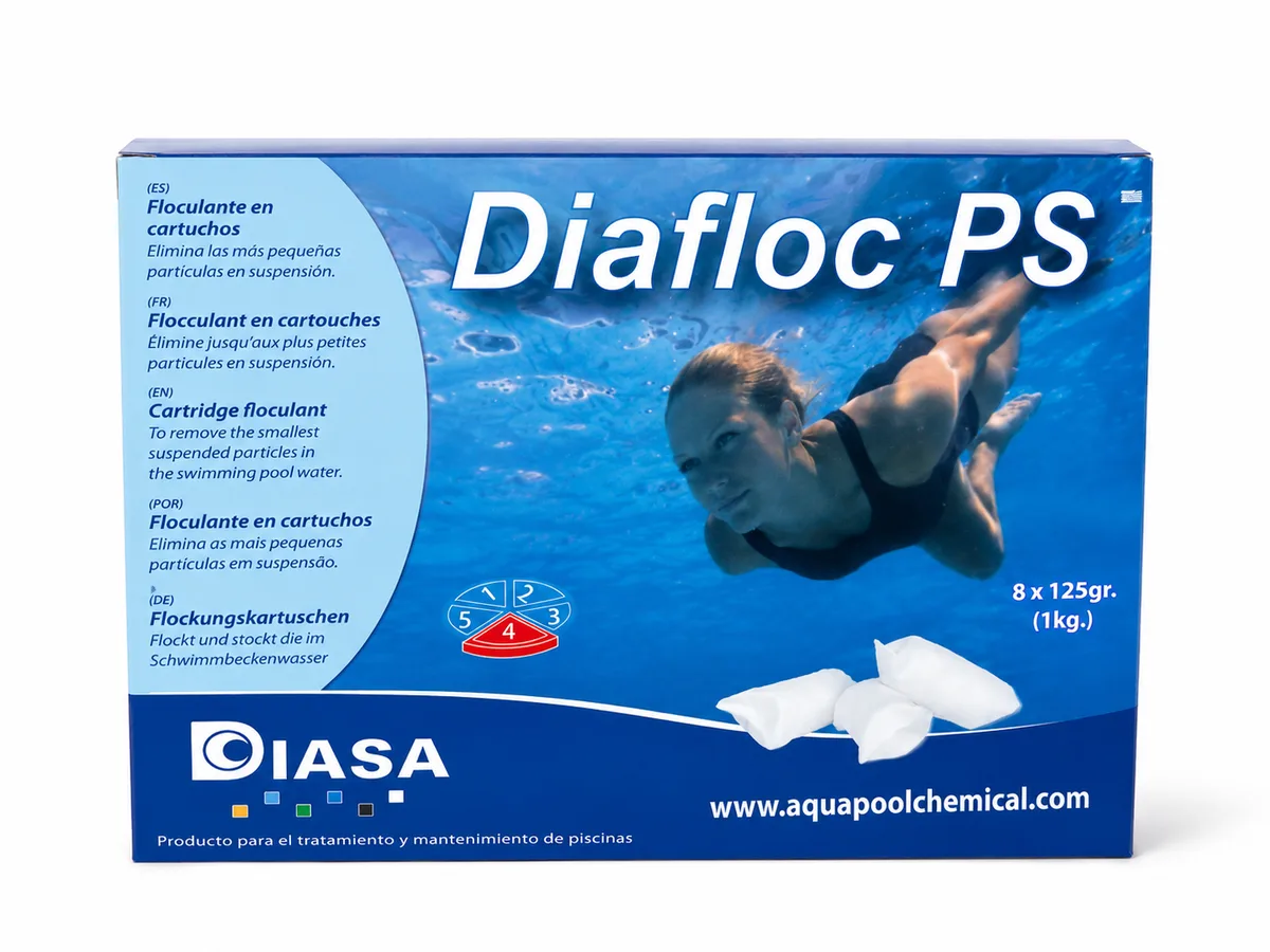 Floculant în cartușe Diafloc PS 125g pentru piscine 1kg