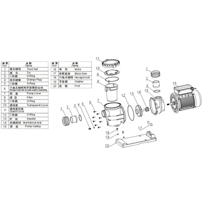 Pool Pump STP150T 1.5HP/380V