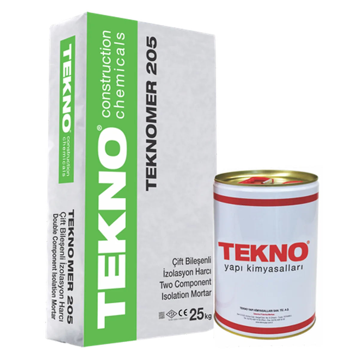 Teknomer 205 — Эластичная двухкомпонентная гидроизоляция.