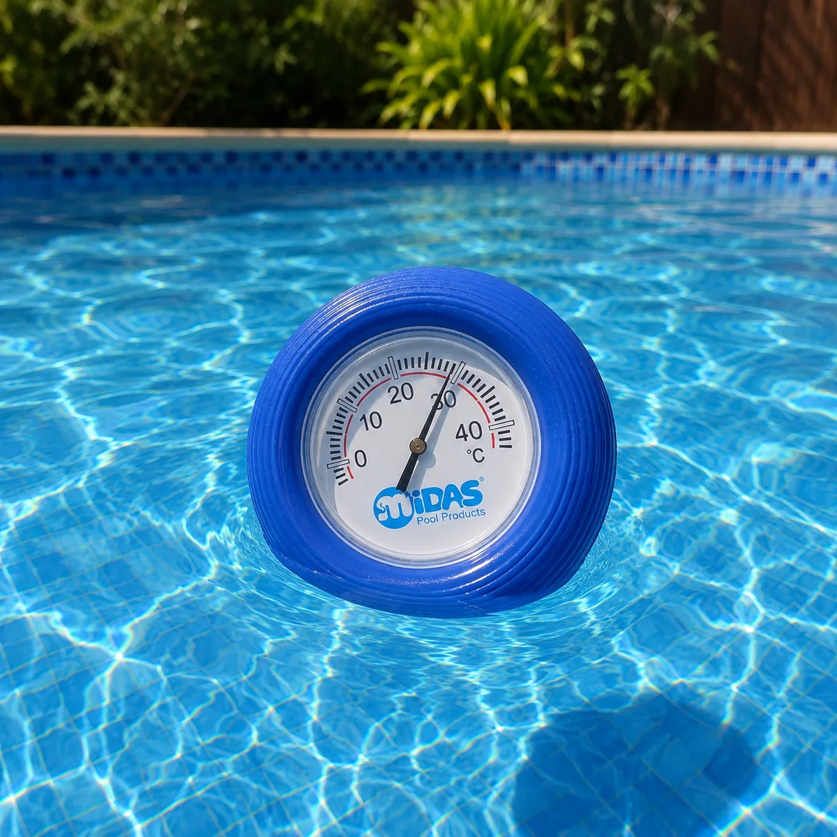 Termometru plutitor pentru piscină MIDAS, rotund (albastru)