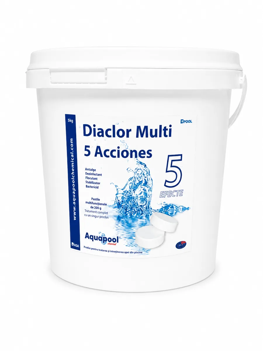 Diaclor PS 5 Effects — Tablete de clor multifuncționale 5-în-1, 5 kg