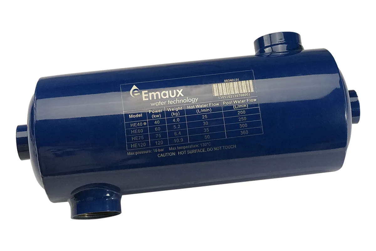 Теплообменник трубчатый Emaux HE 120 кВт